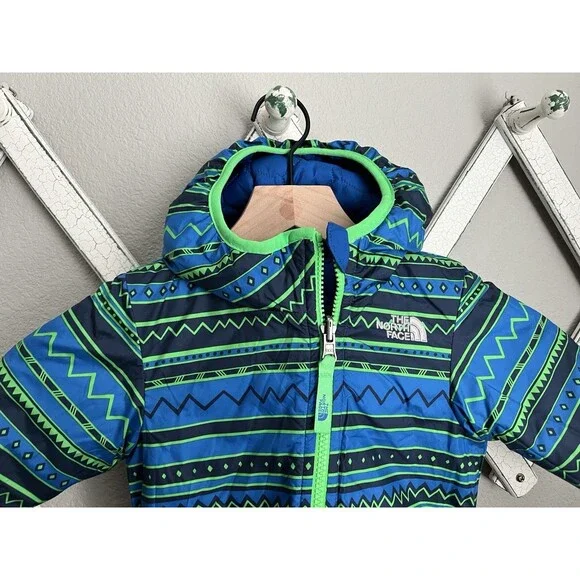 The North Face Infant Baby 6-12M Reversible Perrito Hooded Jacket - Blue - Picture 9 of 13